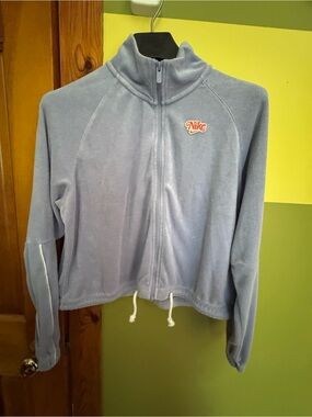 Nike Light Blue Zip-Up Fleece Hoodie